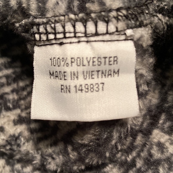 Sleepyheads cowlneck drawstring loungewear fleece pullover black and gray - Picture 6 of 8